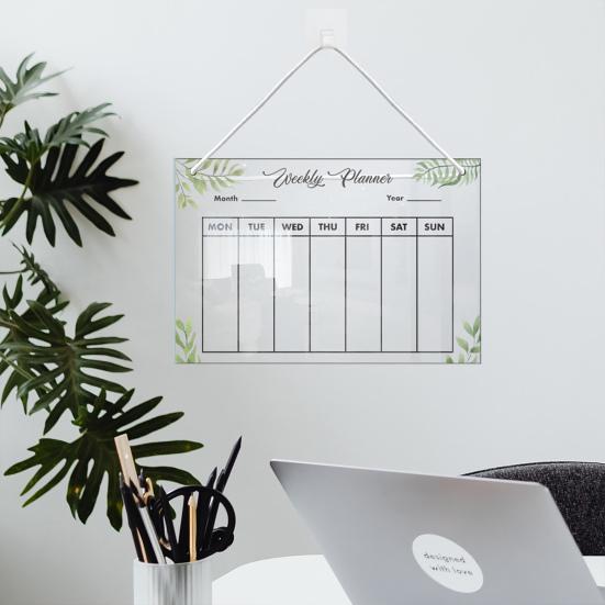 Холодильник, акриловая доска для сообщений с ручками, прозрачная устойчивая к царапинам многоразовая доска для холодильника, еженедельник