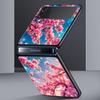 Корейский Цветочный Жесткий ПК Чехол для Телефона Для Samsung Galaxy Z Flip 7 6 5 4 Черная Крышка Для Galaxy Z Flip 3 Складной Fundas Shell Capas