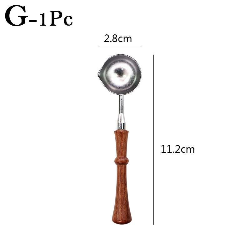 1 шт. Ретро-ложка для сургуча с деревянной ручкой, самодельная ложка для плавления лака, для восковых гранул, пригласительных открыток, украшений