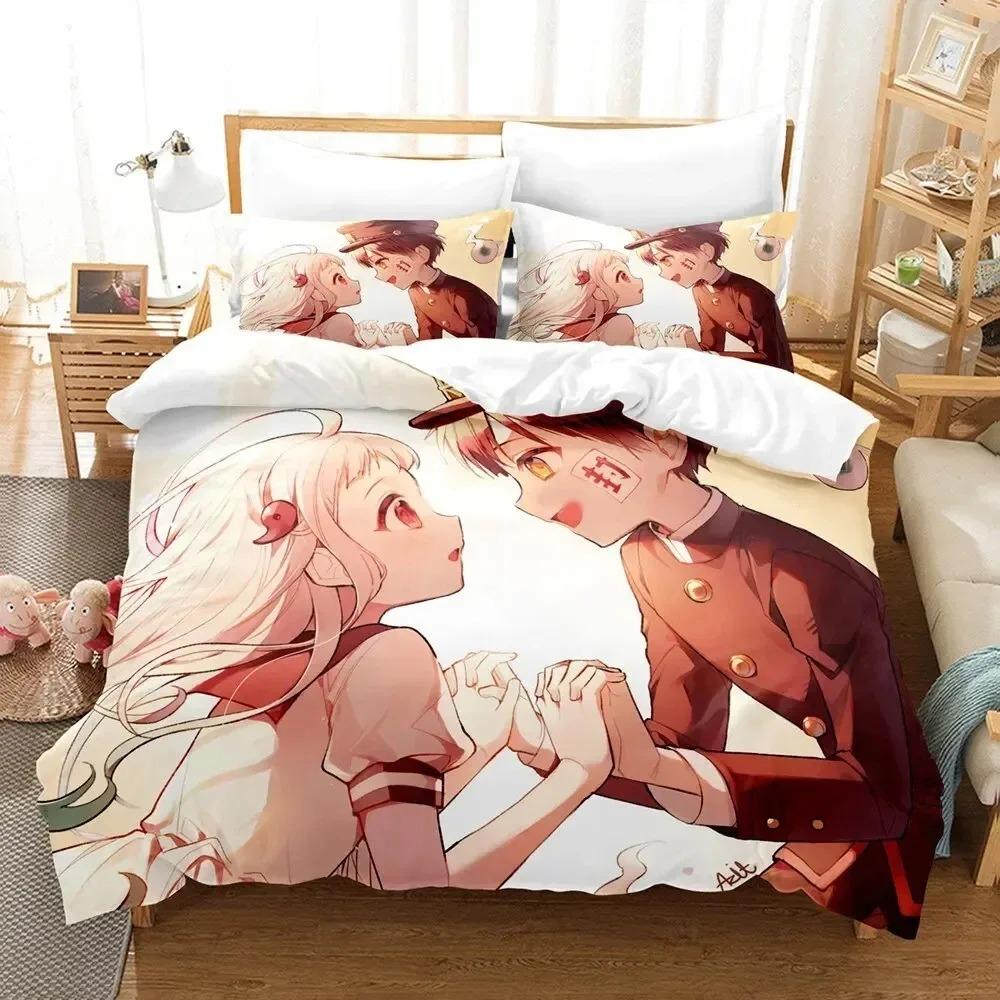 Fashion 3D Printing Anime Toilet-bound Hanako-kun Bedding Set Duvet Cover Sets Comforter Bedding Double Size Adults Kids Gift