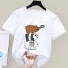 We Bare Bears Children Summer White T-Shirt Cartoon Tops Kid Boy Girl Kawaii Bears Tee Shirts Casual Clothes Birthday Gift 2026