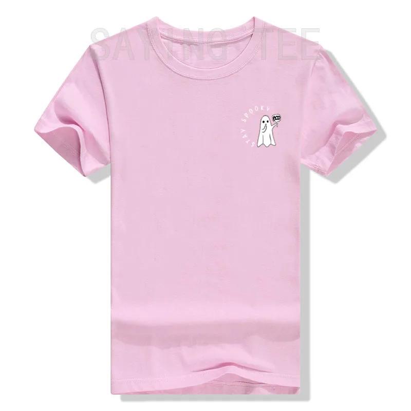 Retro Cute Little Ghost Boo Halloween Costume WoT-Shirt Gothic Style Graphic Tee Tops Lovely Gifts Short Sleeve Blouses