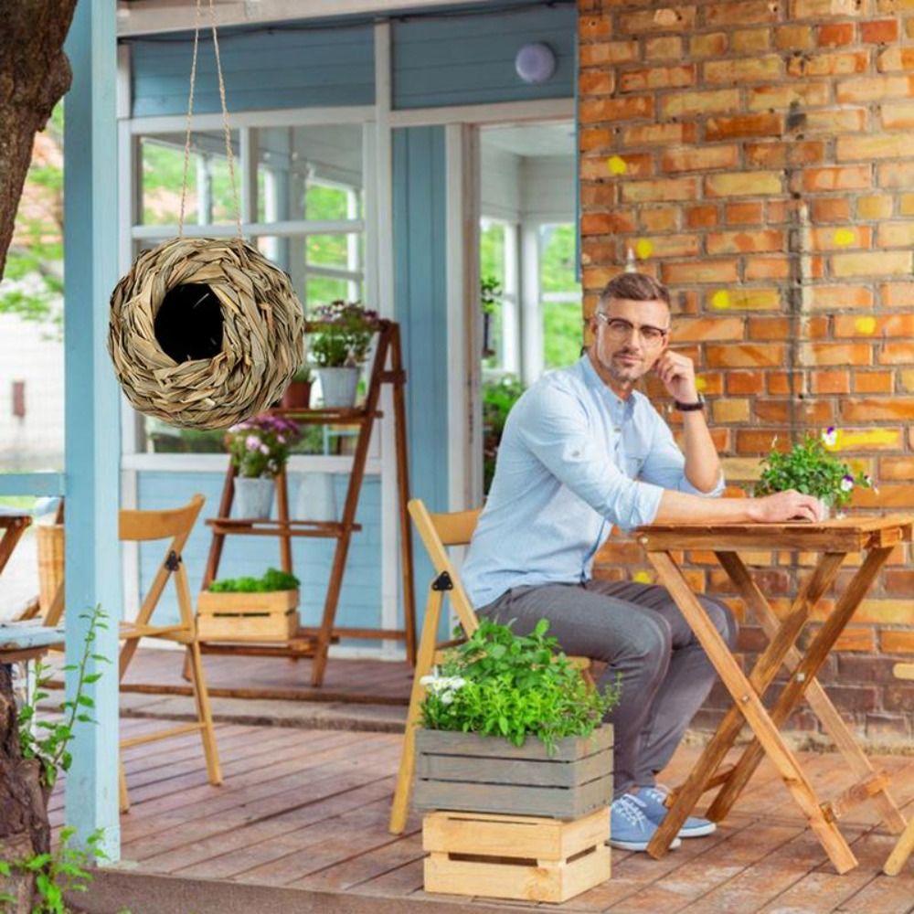 New Outside Hummingbird Birdhouse Grass Reed Grass Bird Nest Bird Cage Hand Woven Bird Nest