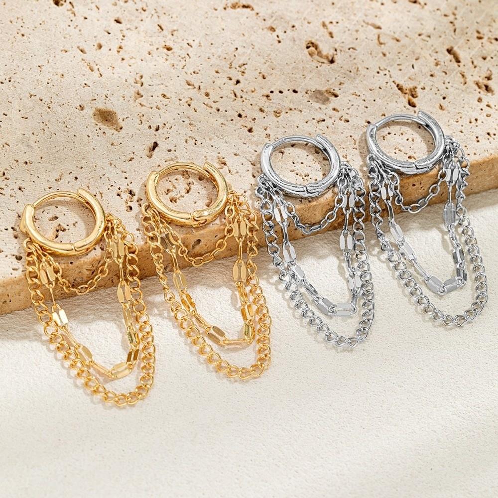 Hypoallergenic Chain Earrings Tassel Dangle Drop Earrings Fashion Hoop Earrings Daily Wear