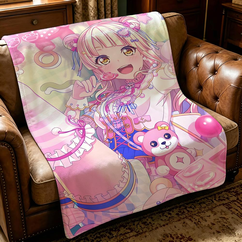Аниме B-BanG Dream-m Плед из толстого и уютного фланеля, для многоцелевого использования в помещении и на улице, для ежедневного сна