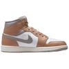 Кроссовки унисекс Air Jordan 1 Mid Hemp White College-Grey Fire-Red DQ8426-200