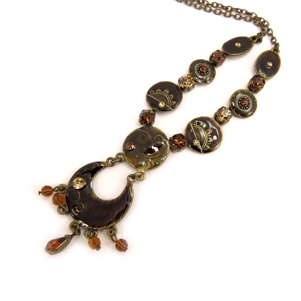 Les Trésors De Lily [D7828] — Коричневое дизайнерское колье «Федра»