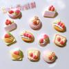 10 шт. Маленький Креативный Клубничный Торт Ручной Работы DIY Кремовая Смола Маленькие Ювелирные Изделия Материал Качество Аксессуары