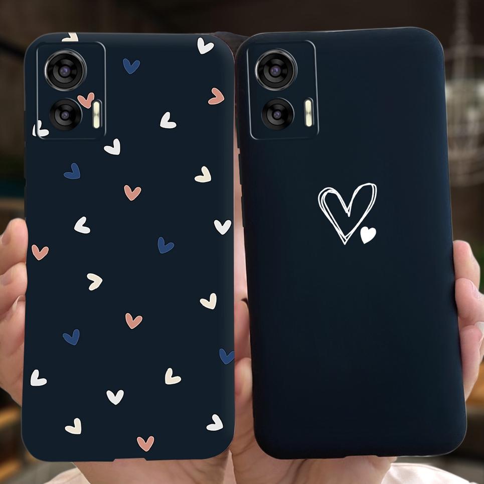 For Moto Edge 30 Neo 30 Lite Bumper Shell Flower Couple Love Heart Printing Phone Case For Motorola Edge30 Neo 30Neo Soft Capas