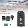 Blank Remote Key 4D63 for MAZDA 3 - 5  (2006-2009) 3 Buttons 433-434 Mhz