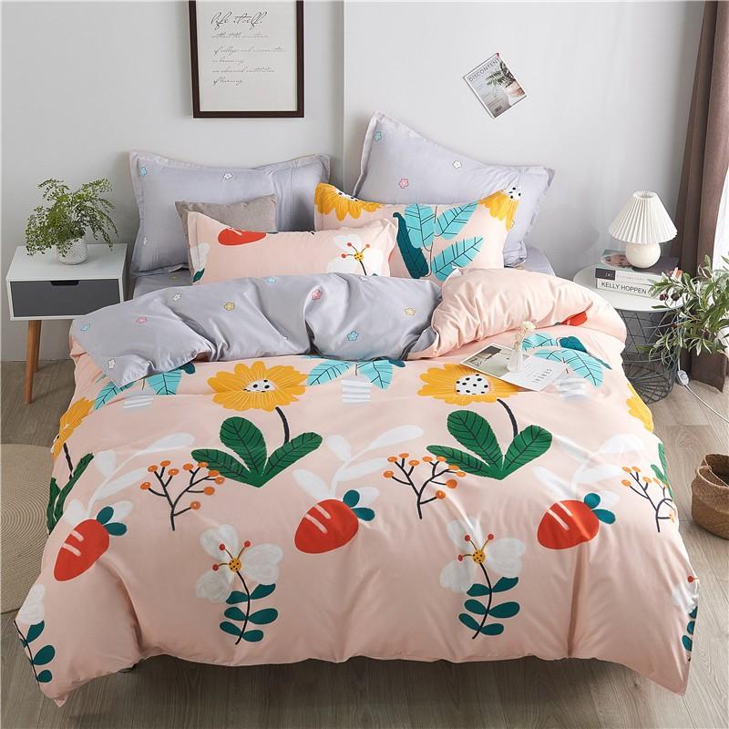 Dorm Bedding Set Soft Aloe Cotton Bed Sheet Plant Multiple Sizes