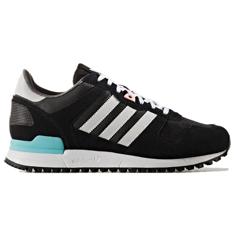 adidas Оригинальные ZX 700 Сетчатые Замшевые Удобные Модные Прочные Низкие Повседневные Кроссовки Женские Кроссовки Черно-Белые BY2337