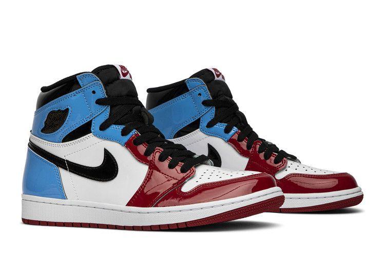 Мужские кроссовки Nike Jordan 1 Retro High Fearless UNC Chicago Белые/Университетский синий-Ярко-красный-Черный
