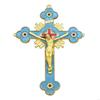 62KD Metal Enamel Crystal Flower Crucifix for Cross Spiritual Religious Jesus Catholic Blessing Hand Holding Faith Gifts Prayer