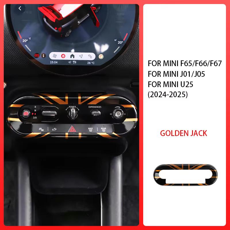 For Mini Countryman U25 Cooper E SE J01 EV J05 Aceman 2024 2025 Accessories Car Styling Central Control Button Frame Trim ABS
