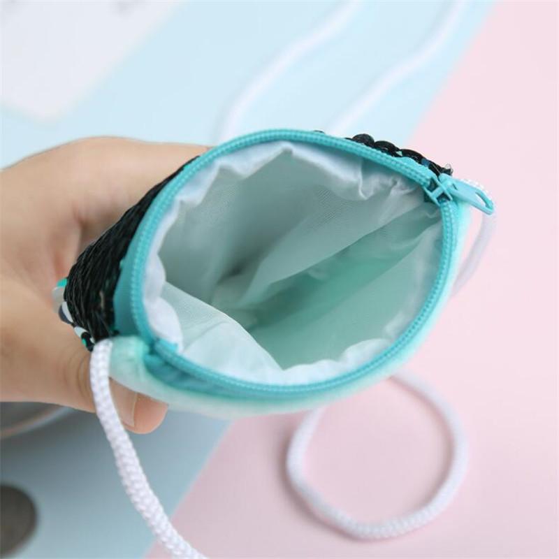Women Mermaid Tail Sequins Coin Purse Girls Crossbody Bags Sling Money Change Card Holder Wallet Purse Bag Pouch For Kids Gifts
