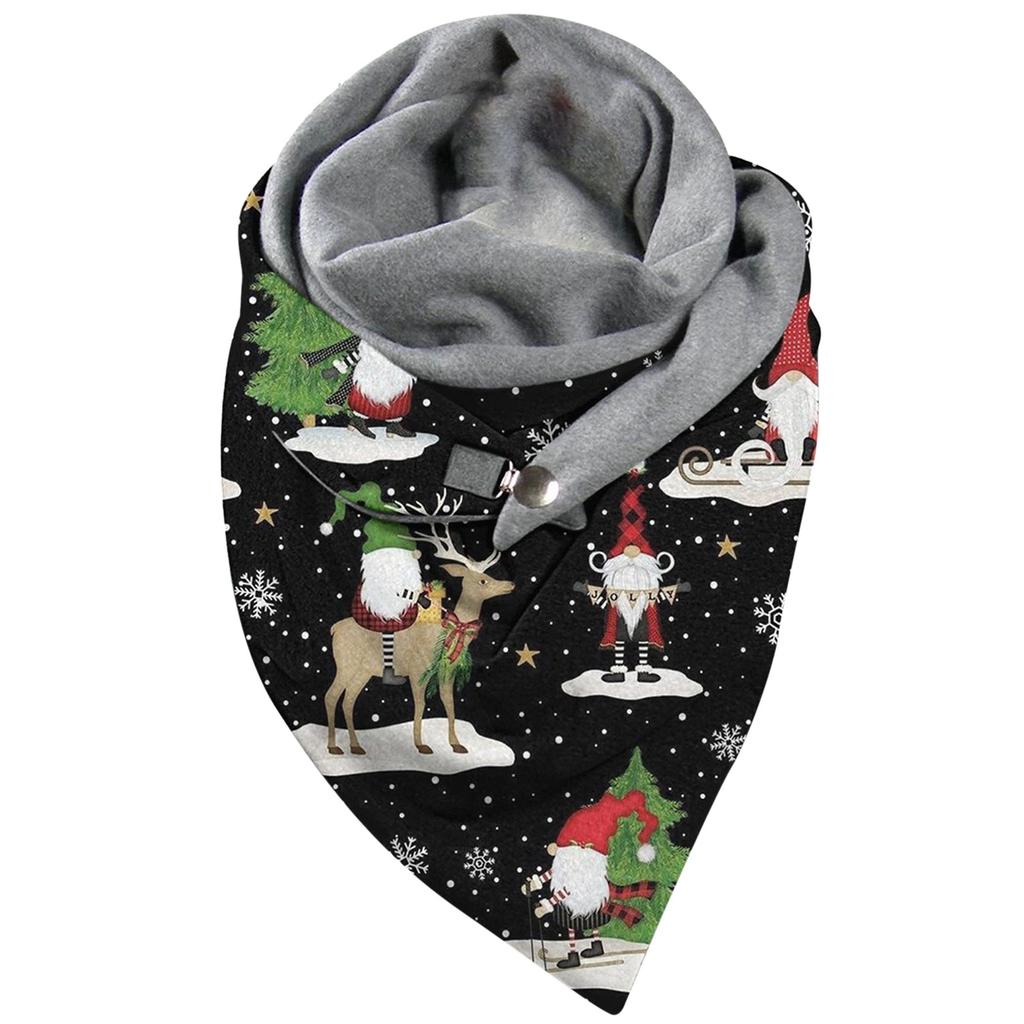 Women Christmas Printing Scarf Fashion Multi-Purpose Shawl Scarf