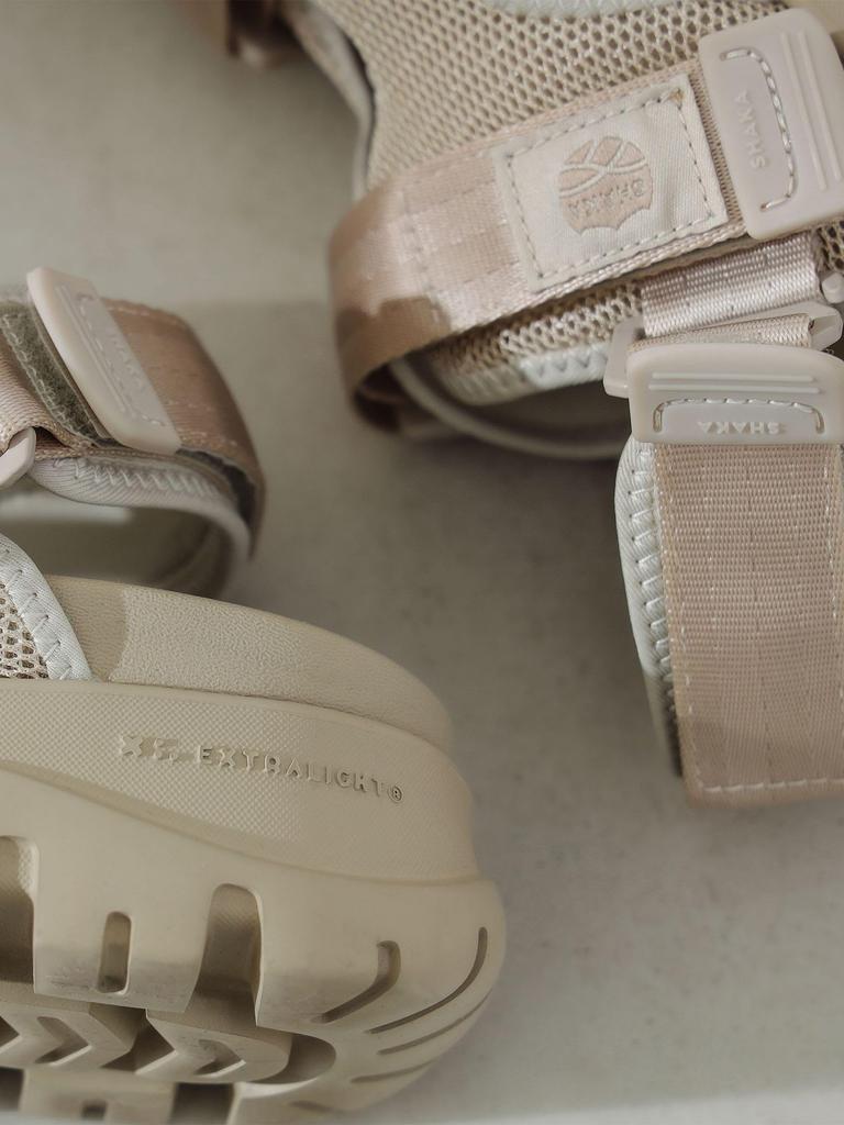 Life Store by Sandals SHAKA by BEAMS Специальный заказ CHILL OUT EX 6 [Beaming BEAMS] × BMING Женские ЛЕН/СЕРО-БЕЖЕВЫЙ