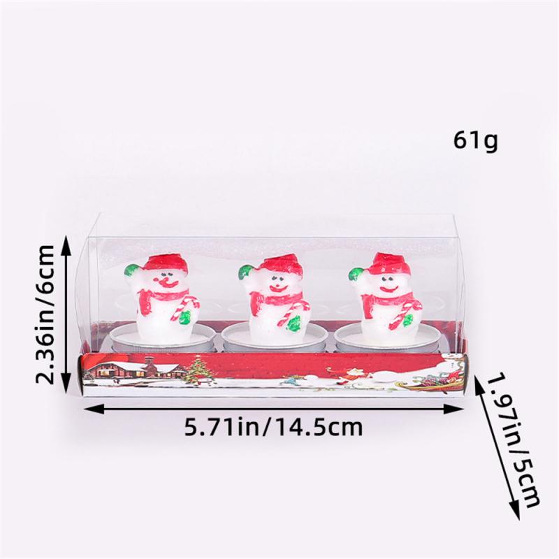 Christmas Candles With Santa Claus Christmas Tree Snowman For Home Decoration Christmas Gifts Christmas Ornaments Cute Design