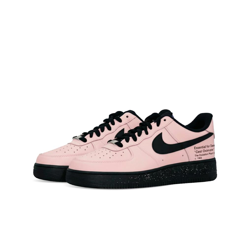 Nike Кроссовки Air Force 1 Устойчивые к истиранию Увеличивающие рост Низкие Скейтбордические Обувь Унисекс Черный Розовый CW2288-001(Team577-1.0)