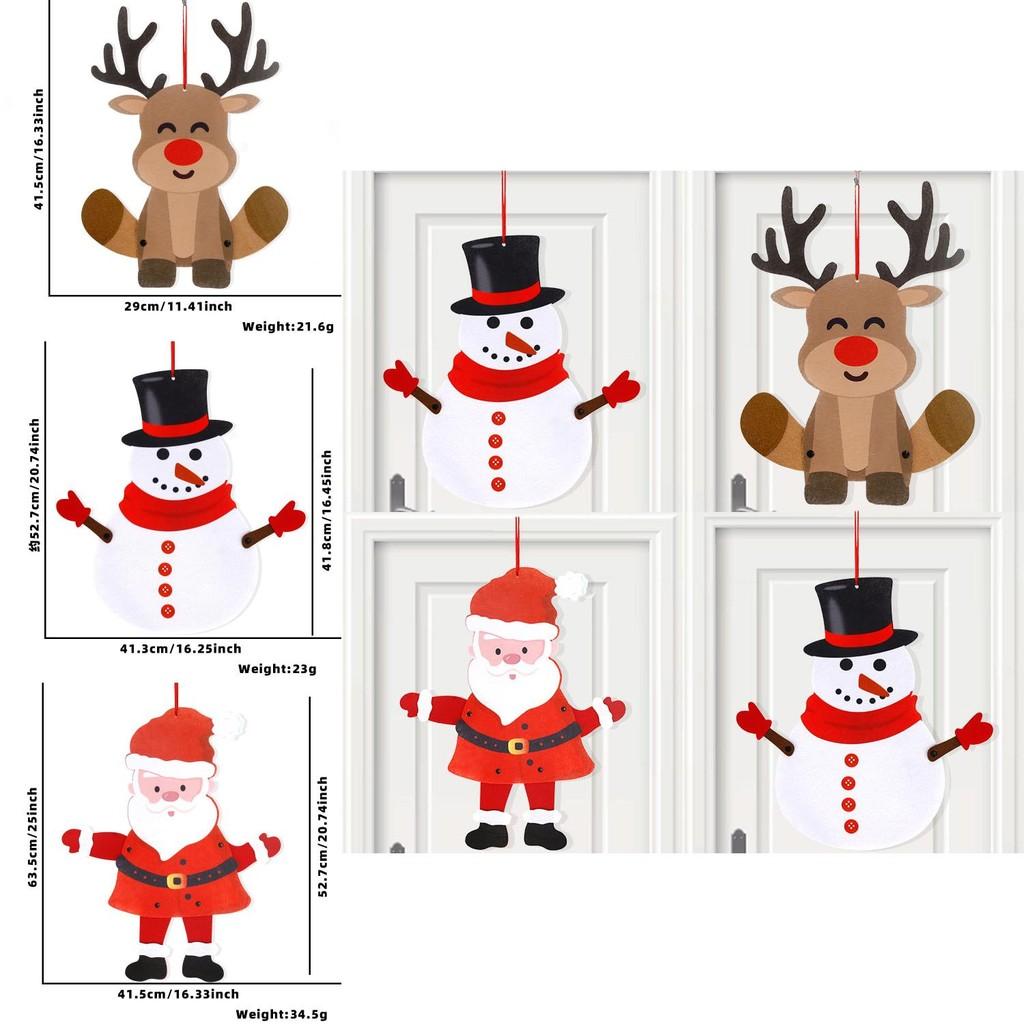 Adorable Christmas Felt Hanging Ornaments For Festive Holiday Decor With Movable Joints