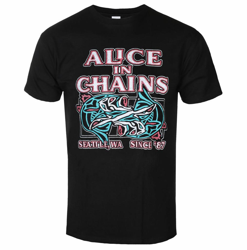 Pop Alice In Chains Graphic Cotton Band Tshirt Unisex Summer Short Sleeve Fashion Brand Tee Luxury Casual Vintage Tees