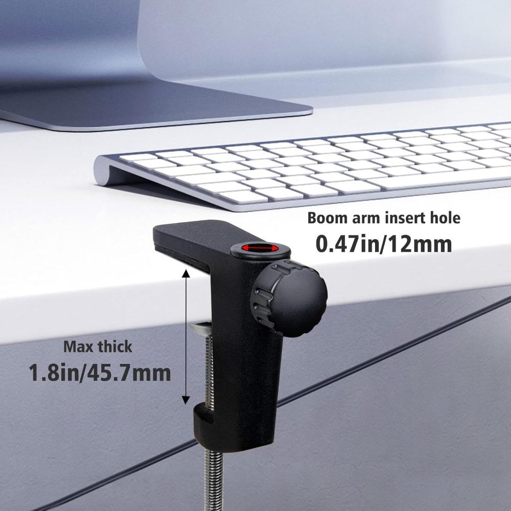 Черный, белый зажим металлический настольный зажим универсальный С-образный настольный зажим для крепления микрофона настольная подставка