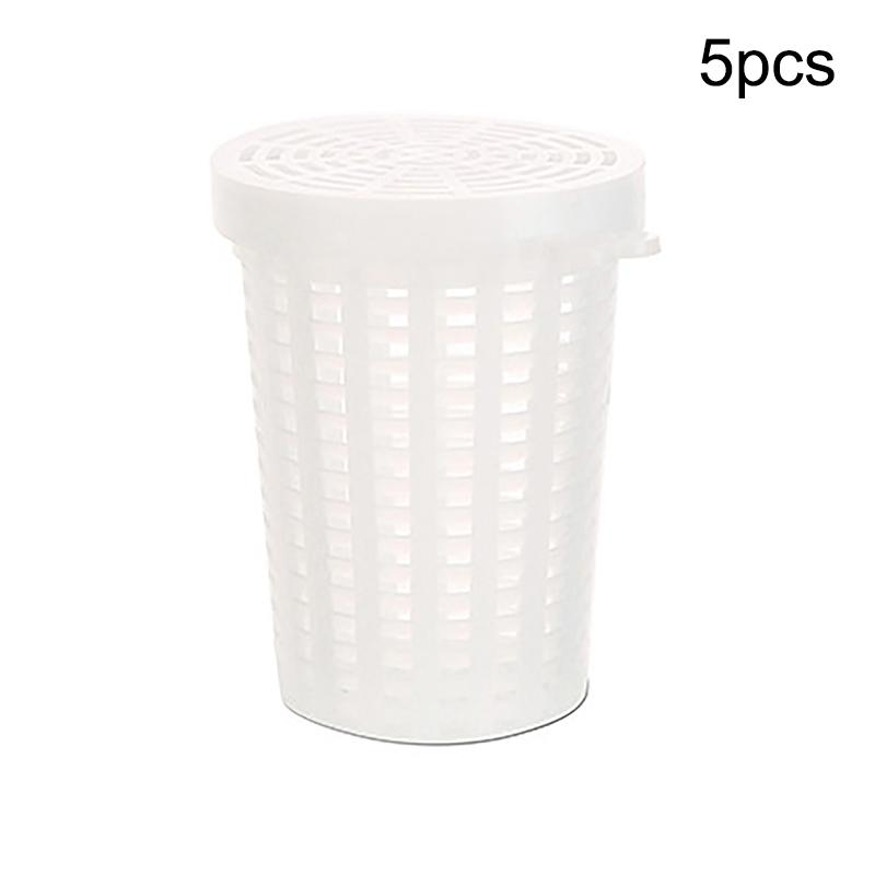 5 Pcs Plastic Holder Fishing Feeders Cage Trap Basket Fish Bait Worm Shrimp Bait Carp Traps Tool