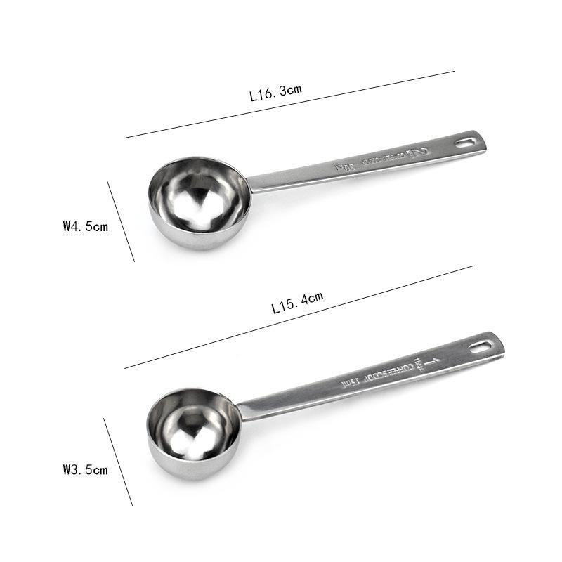 L Member Stainless Steel 15ml/30ml Measuring Spoon for Coffee, Milk Powder, and Seasoning with Scale - Baking Tool.
