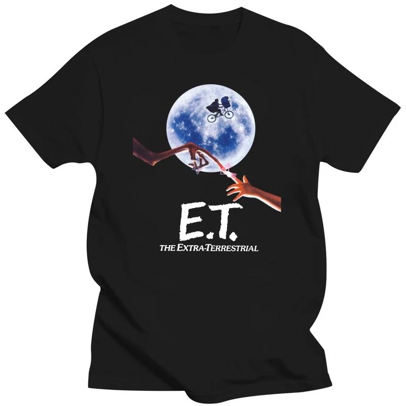 ET V2 Movie Poster 1982 Poster DTG TShirt Unisex Women Cotton ONeck Summer T Shirt White Black Tees Plus Size