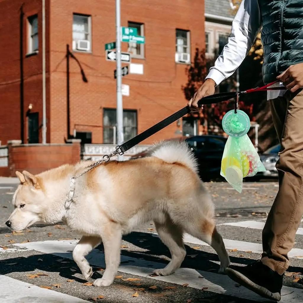 2 Colors Dog Poop Bag Holder Waste Bag Holder with Carabiner Clip Pet Waste Bag Dispenser for Dog Walking Accessory