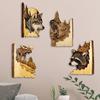 Animal Carving Handcraft Gift Wall Hanging Decor Handmade Wood Handicraft for Wild Nature Lover House Decoration