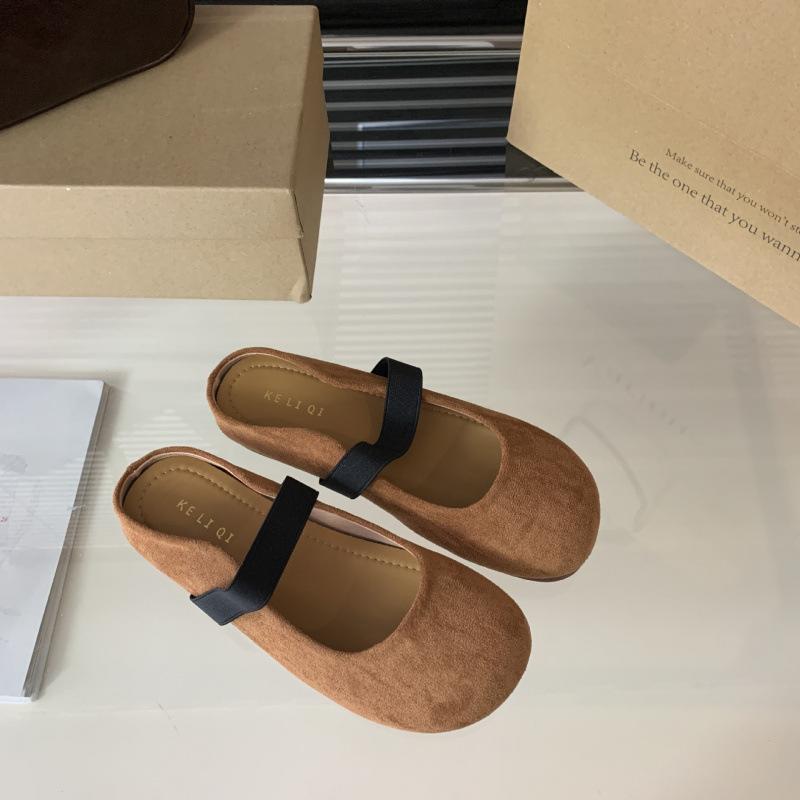 Внутреннее увеличение высоты ретро сумка голова полушлепанцы женская обувь верхняя одежда 2025 новая весна и осень универсальные полуподносы одинарная обувь