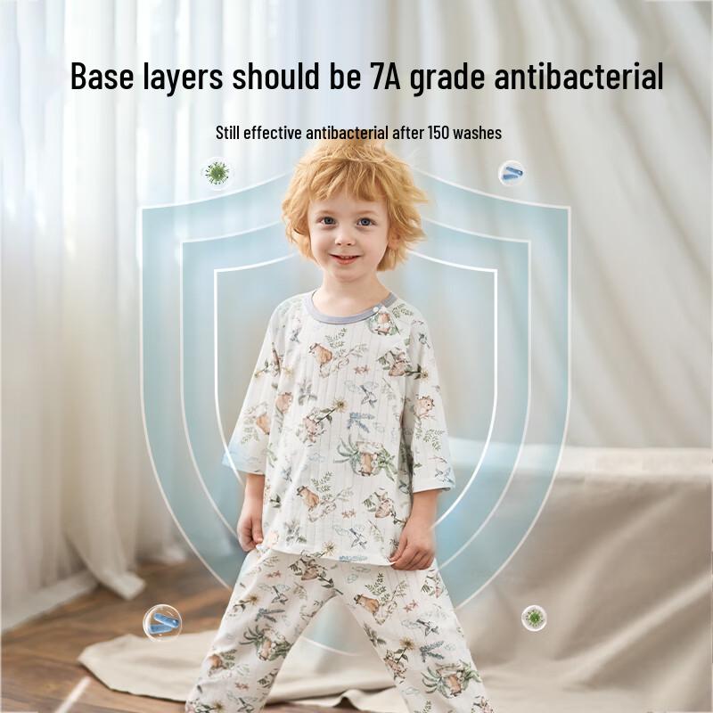 OUYUN Kids' Pure Cotton Spring/Summer Pajama Set
