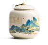 Exquisite Ceramics Tea Caddy Travel Tea Bag Storage Box Household Oolong Tieguanyin Sealed Jar Coffee Canister Spice Organizer