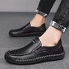 Мужские туфли из натуральной кожи в стиле ретро большого размера сверхлегкие ручной работы повседневные мужские ботильоны