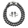 Akoya Black Pearl Necklace Natural Perfect for and Other Formal Includes a Luxury Jewelry and Made In Japan Mani Mani Set, Material, 7-7.5mm Pearls,