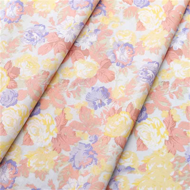 Fresh Printed Light and Thin Skin Friendly Handmade DIY Rich Colors Pure Cotton Floral Print Poplin Fabric Fabric Breathable