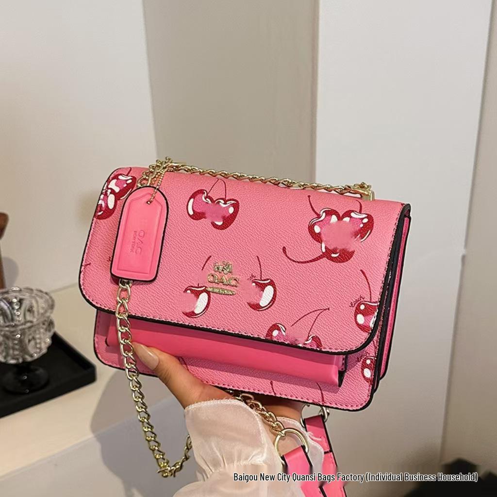 Европейская и американская универсальная модная цепочка, сумка через плечо, кроссбоди - женский нишевый повседневный популярный дизайн