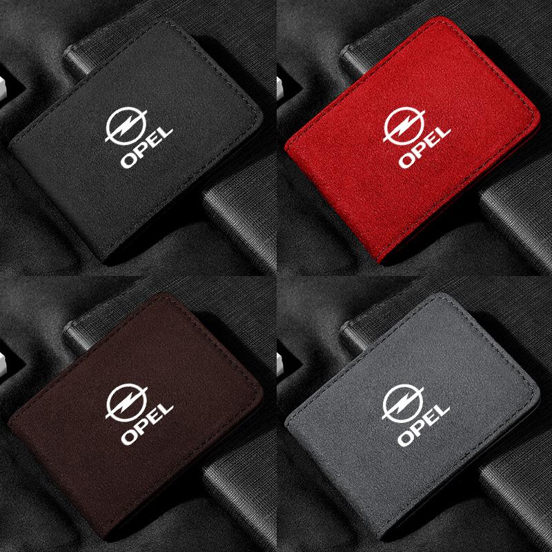 Car Driver License Wallet Holder Business Credit Card Cover Purse Bag For Opel Corsa Astra Insignia Vectra Zafira Meriva Mokka