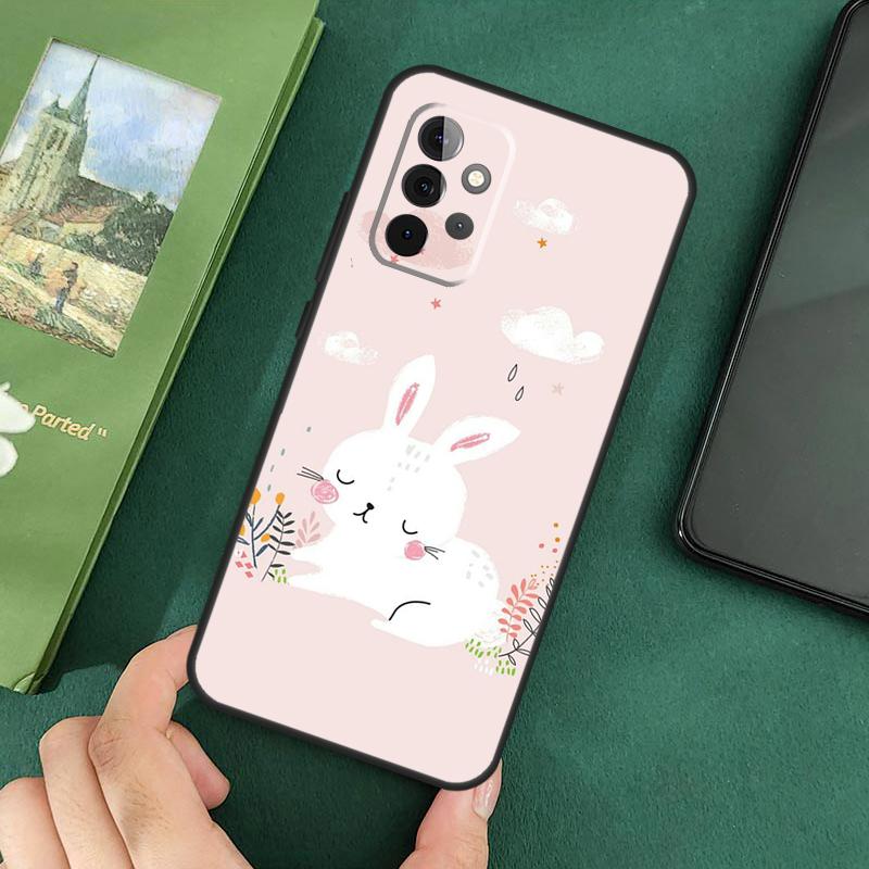 Мультяшный кролик Чехол для Samsung Galaxy A54 A51 A71 A31 A41 A12 A22 A32 A52 A72 A52S A14 A70 A53
