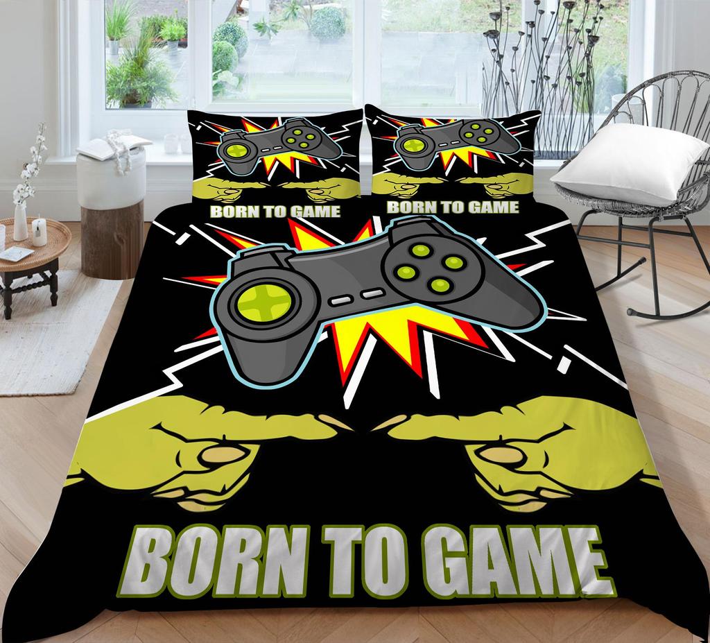 Комплект постельного белья с 3D игровой мышью, игровой плеер, пододеяльник, односпальная/двуспальная кровать, полноразмерная молния, мягкое и удобное украшение для дома