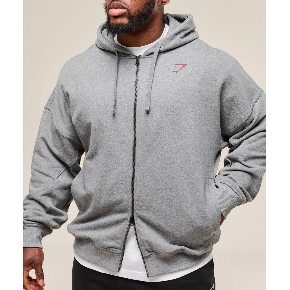 Gymshark Толстовка с капюшоном Power Zip Up Charcoal Core Marl A2c9j Gbbb