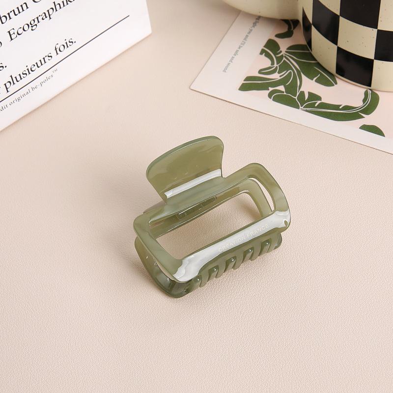 Новые ацетатные квадратные полые большие заколки-крабы для женщин, однотонные, с леопардовым узором, зажим-акула, женские аксессуары для волос