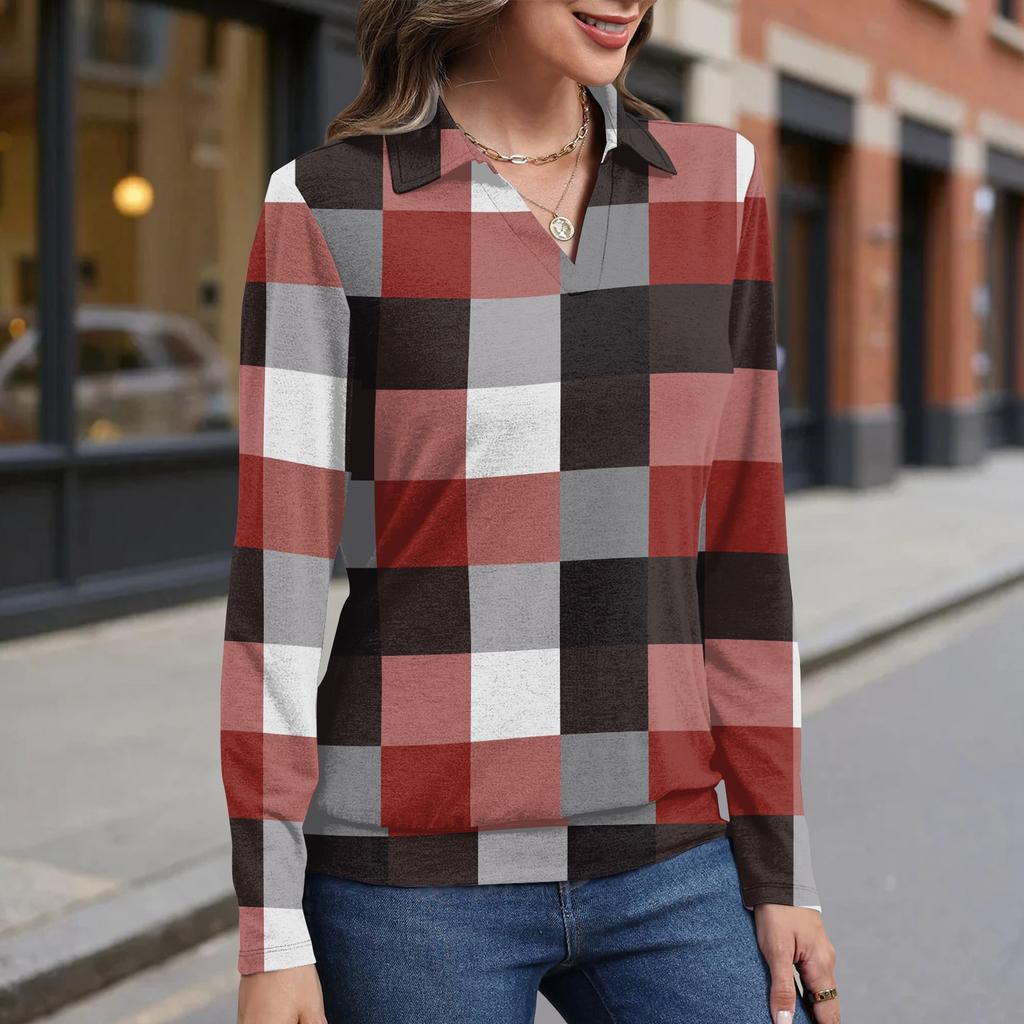 Women's Retro Printed Fashionable Long-sleeved Top