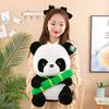 Super cute panda eating bamboo shoot doll doll cute panda doll boy boy and girl child gift grabber doll