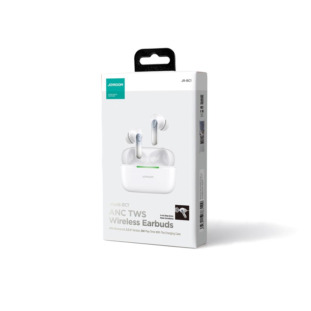 Joyroom JR-BC1 Advanced ANC Wireless Earbuds - Pure White