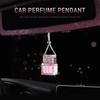 New Car Hanging Air Freshener Empty Glass Bottle Perfume Rearview Mirror Ornament Car Stuff Bling Car Accessories for Woman