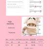 Plush Coral Velvet Cap Cartoon Rabbit Baby Scarf Hat Winter Warm Neck Cap  Children
