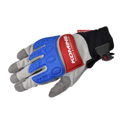 Перчатки инструктора по мотоспорту Pro EX KOMINE L 725 для осени и серо-красные GK-134 весна, лето,